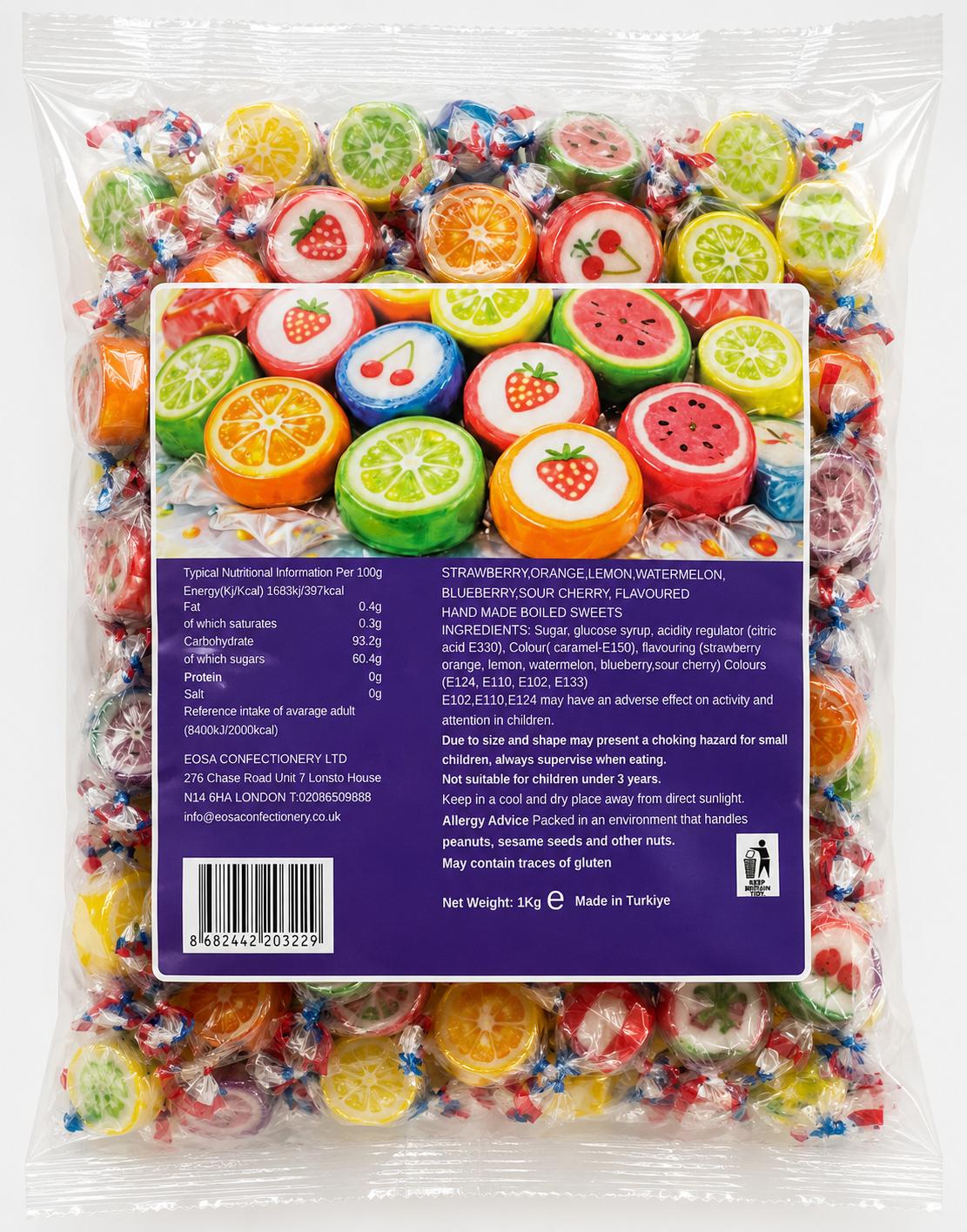 EOSA Assorted Fruit Rock Candy